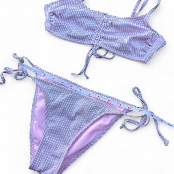 ♡︎ striped sparkle pink bikini set ♡︎ - Picture 6 of 6
